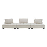 Saunter Tufted Fabric Fabric 3-Piece Sofa