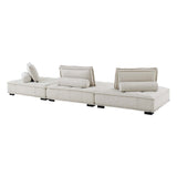 Saunter Tufted Fabric Fabric 3-Piece Sofa