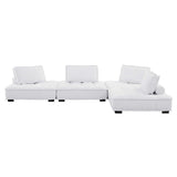 Saunter Tufted Fabric Fabric 4-Piece Sectional Sofa