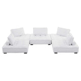 Saunter Tufted Fabric Fabric 5-Piece Sectional Sofa