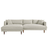 Zoya Left-Facing Down Filled Overstuffed Sectional Sofa