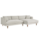 Zoya Right-Facing Down Filled Overstuffed Sectional Sofa