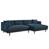 Zoya Right-Facing Down Filled Overstuffed Sectional Sofa