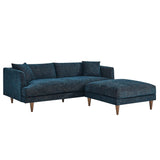 Zoya Down Filled Overstuffed Sofa and Ottoman Set