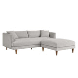 Zoya Down Filled Overstuffed Sofa and Ottoman Set