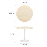 Lippa 36Ó Round Artificial Travertine  Dining Table