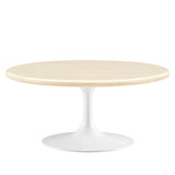 Lippa 36Ó Round Artificial Travertine  Coffee Table