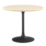 Lippa 36Ó Round Artificial Travertine  Dining Table