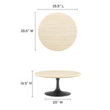 Lippa 36Ó Round Artificial Travertine  Coffee Table