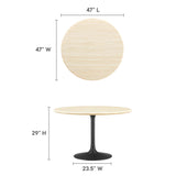 Lippa 48" Round Artificial Travertine  Dining Table