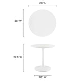 Lippa 28" Round Wood Top Dining Table