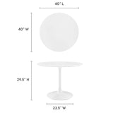 Lippa 40" Round Wood Top Dining Table