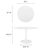 Lippa 48" Round Wood Top Dining Table