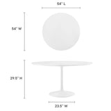 Lippa 54" Round Wood Top Dining Table