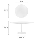 Lippa 60" Round Wood Top Dining Table