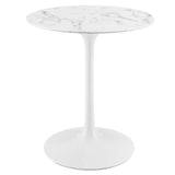 Lippa 28" Round Artificial Marble Dining Table