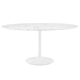 Lippa 60" Round Artificial Marble Dining Table