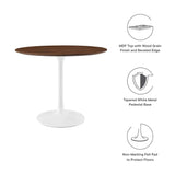 Lippa 36" Round Walnut Dining Table