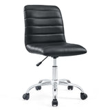 Ripple Armless Mid Back Vinyl Office Chair