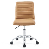 Ripple Armless Mid Back Vinyl Office Chair