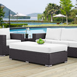 Convene Outdoor Patio Fabric Rectangle Ottoman