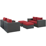 Sojourn 5 Piece Outdoor Patio Sunbrella¨ Sectional Set