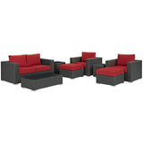 Sojourn 8 Piece Outdoor Patio Sunbrella¨ Sectional Set