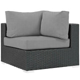 Sojourn 7 Piece Outdoor Patio Sunbrella¨ Sectional Set