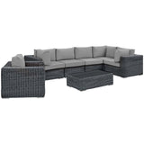 Summon 7 Piece Outdoor Patio Sunbrella¨ Sectional Set