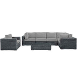 Summon 7 Piece Outdoor Patio Sunbrella¨ Sectional Set