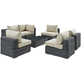 Summon 7 Piece Outdoor Patio Sunbrella¨ Sectional Set