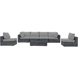 Summon 7 Piece Outdoor Patio Sunbrella¨ Sectional Set