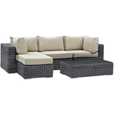 Summon 5 Piece Outdoor Patio Sunbrella¨ Sectional Set