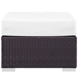 Convene Outdoor Patio Fabric Square Ottoman