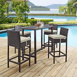 Convene 5 Piece Outdoor Patio Pub Set