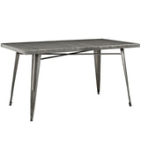 Alacrity Rectangle Metal Dining Table