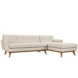 Engage Right-Facing Upholstered Fabric Sectional Sofa