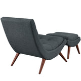 Ramp Upholstered Fabric Lounge Chair Set