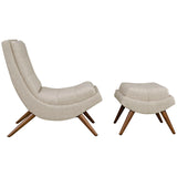 Ramp Upholstered Fabric Lounge Chair Set