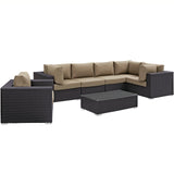 Convene 7 Piece Outdoor Patio Sectional Set