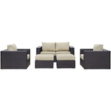 Convene 5 Piece Outdoor Patio Sofa Set