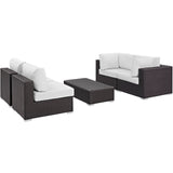 Convene 5 Piece Outdoor Patio Sectional Set