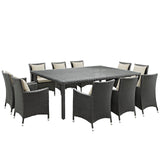 Sojourn 11 Piece Outdoor Patio Sunbrella¨ Dining Set