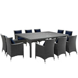 Sojourn 11 Piece Outdoor Patio Sunbrella¨ Dining Set