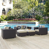 Convene 5 Piece Outdoor Patio Sofa Set