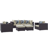 Convene 7 Piece Outdoor Patio Sectional Set