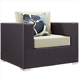 Convene 5 Piece Outdoor Patio Sectional Set