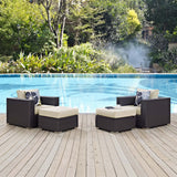 Convene 4 Piece Outdoor Patio Sectional Set