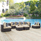 Convene 8 Piece Outdoor Patio Sectional Set