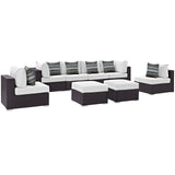 Convene 8 Piece Outdoor Patio Sectional Set